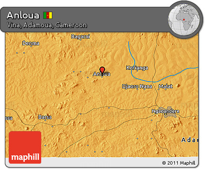 Political 3D Map of Anloua
