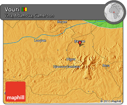 Political 3D Map of Vouri