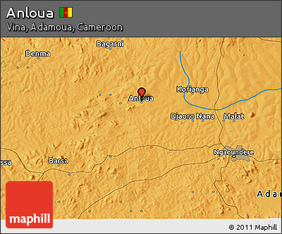 Political 3D Map of Anloua