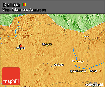 Political 3D Map of Denma