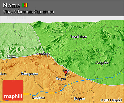 Political 3D Map of Nome