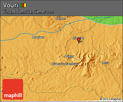 Political 3D Map of Vouri