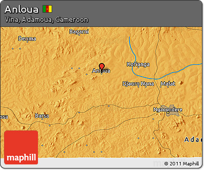 Political 3D Map of Anloua