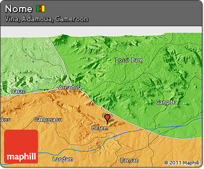 Political 3D Map of Nome