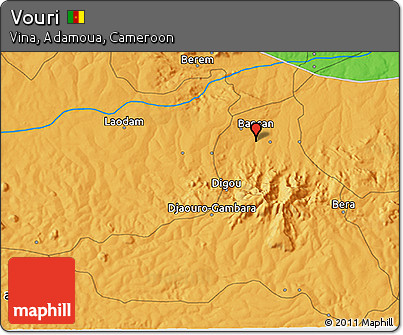 Political 3D Map of Vouri