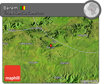 Satellite 3D Map of Bérem