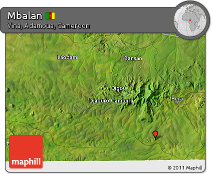 Satellite 3D Map of Mbalan
