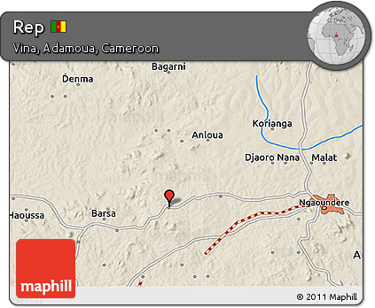 Shaded Relief 3D Map of Rep