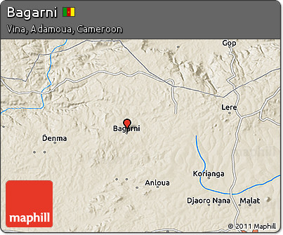 Shaded Relief 3D Map of Bagarni