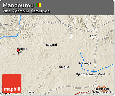 Shaded Relief 3D Map of Mandourou