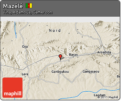 Shaded Relief 3D Map of Mazélé