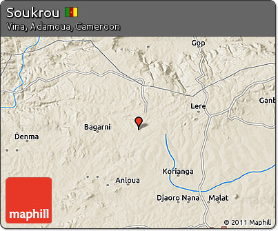 Shaded Relief 3D Map of Soukrou