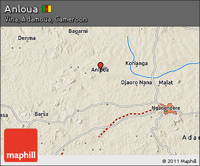 Shaded Relief 3D Map of Anloua