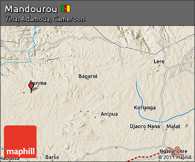 Shaded Relief 3D Map of Mandourou