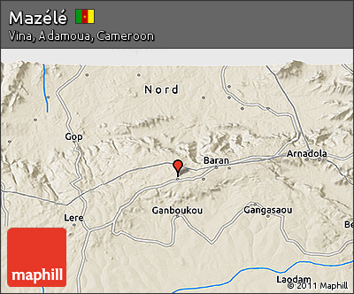 Shaded Relief 3D Map of Mazélé