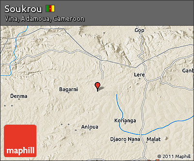 Shaded Relief 3D Map of Soukrou