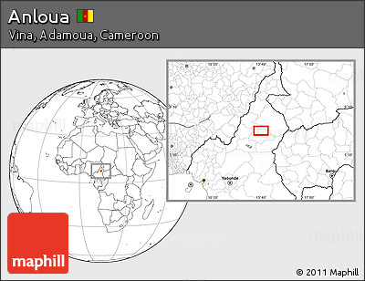 Blank Location Map of Anloua