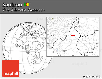 Blank Location Map of Soukrou