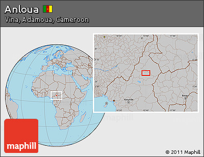 Gray Location Map of Anloua
