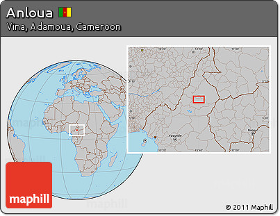 Gray Location Map of Anloua