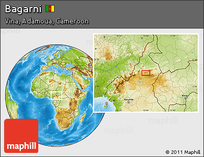 Physical Location Map of Bagarni