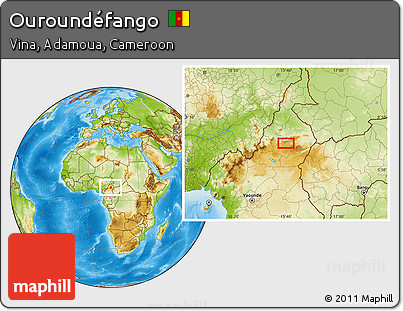 Physical Location Map of Ouroundéfango