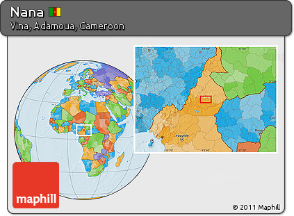 Political Location Map of Nana