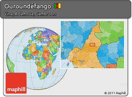 Political Location Map of Ouroundéfango