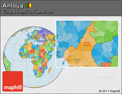 Political Location Map of Anloua
