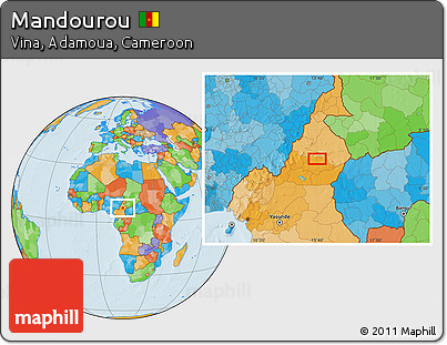 Political Location Map of Mandourou