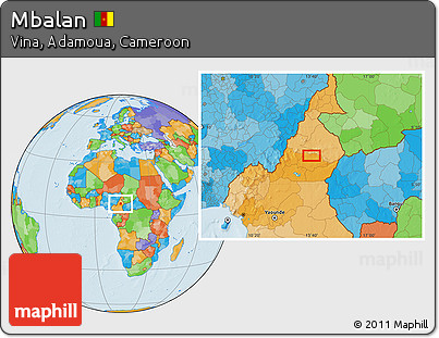 Political Location Map of Mbalan