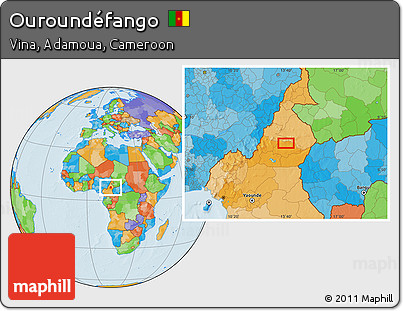 Political Location Map of Ouroundéfango