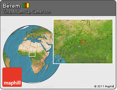 Satellite Location Map of Bérem