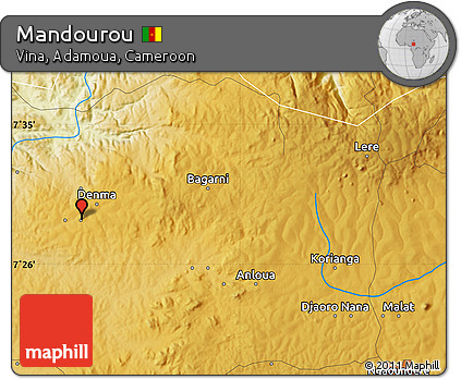 Physical Map of Mandourou