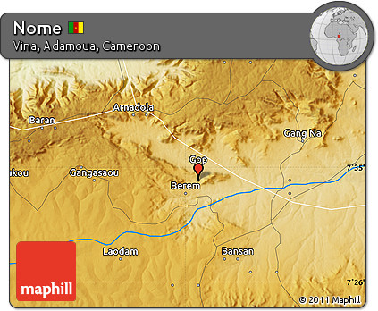 Physical Map of Nome