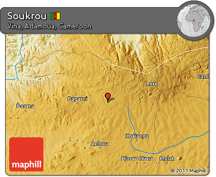 Physical Map of Soukrou