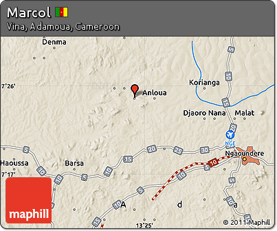 Shaded Relief Map of Marcol