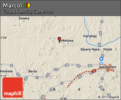 Shaded Relief Map of Marcol