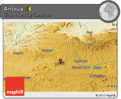 Physical Panoramic Map of Anloua