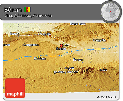 Physical Panoramic Map of Bérem