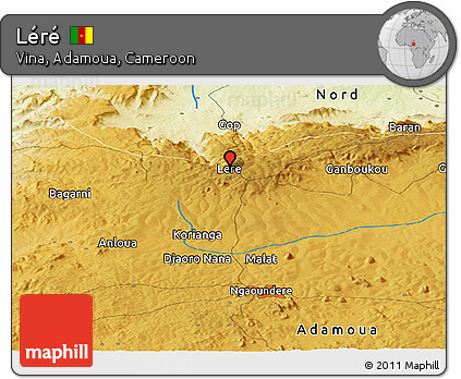 Physical Panoramic Map of Léré