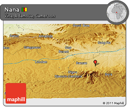 Physical Panoramic Map of Nana