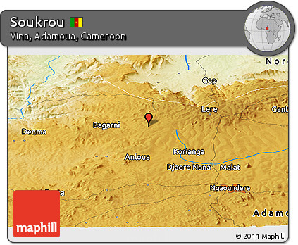 Physical Panoramic Map of Soukrou