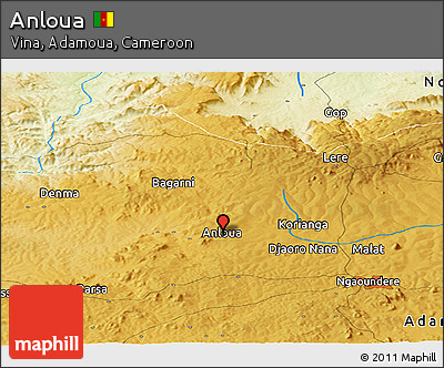Physical Panoramic Map of Anloua