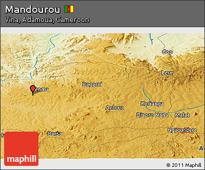Physical Panoramic Map of Mandourou