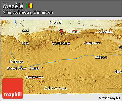 Physical Panoramic Map of Mazélé