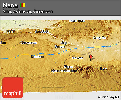 Physical Panoramic Map of Nana
