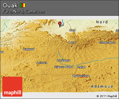 Physical Panoramic Map of Ouak