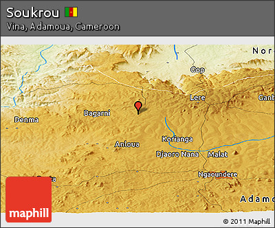 Physical Panoramic Map of Soukrou