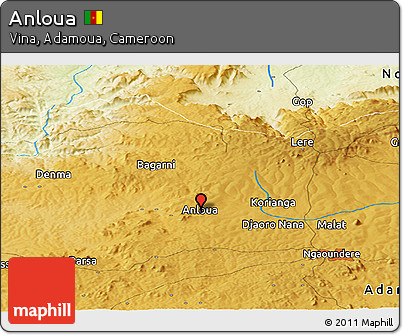 Physical Panoramic Map of Anloua